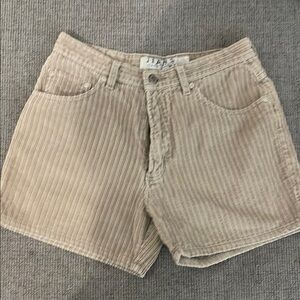 Women's Tan Corduroy Shorts